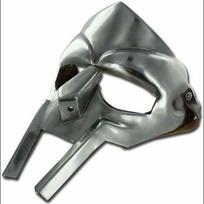 MF Doom veido kaukė, viduramžių šarvų veido kaukė Roman Gladiator kaukė veidui Mad-Villain metalinė kaukė Helovinui