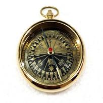 Jūrinis kišeninis kompasas auksinis 5,08 cm žalvarinis navigacinis kišeninis kompasas