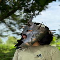 Viduramžiškas Saurono ir Raganių Karaliaus Šalmas, Žiedų Valdovo Nazgulo Šalmas / Pirštinės, Žiedų Valdovo Nazgulo Šalmas, Helovino Cosplay - Kostiumas