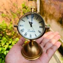 Brass Nautical Desk Clock - Elegant Table Watch for Home & Office Decor.