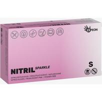 Espeon Nitril Sparkle Pearlescent Pink nitrilinės pirštinės (be pudros) dydis S 2x50 vnt.