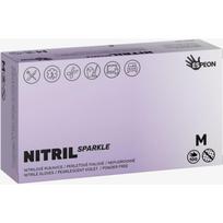 Espeon Nitril Sparkle Pearlescent Violet nitrilinės pirštinės (be pudros) dydis M 2x50 vnt.