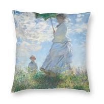 Vandens lelijos Claude Monet Dailės Pagalvės užvalkalai Sofos Dekoracija Prancūzų dailininkas Menas Kvadratinis Mesti pagalvės užvalkalas 45x45 Pagalvės užvalkalas 30x30cm