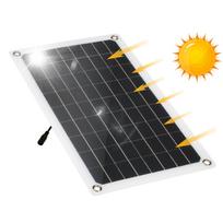 12V 20W Saulės baterija Monokristalinio silicio saulės elementas su dvigubu USB automobiliniu įkrovikliu, žiebtuvėliu, krokodilais juoda