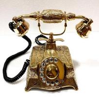 Kolekcionuojamas senovinis tvirtas telefonas, stulbinantis senovinis maharadžos darbo telefonas