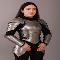 Drąsaus Moters Kariės Šarvai, Viduramžių Plieninė Krūtinės Šarvų Dalies, Peties Šarvai, Fantazijos Cosplay