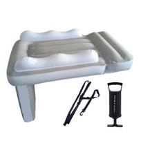 Kids Air Mattress with Inflator Pump Seat Belt Outdoor Travel