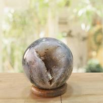 Aukso gyslų agato sfera, Agato su samanomis rutulys 50 mm, Druzinio agato rutulys, Natūralus druzinis geodos rutulys,