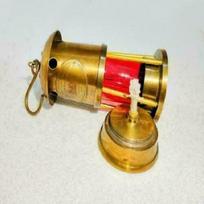6  Antique Naval Miner Ship Lantern Oil Lamp Red Glass … More