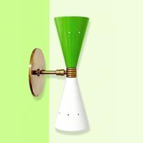 Vidurio amžiaus sieninis šviestuvas Stilnovo stiliaus žalvarinis sconce Monolith šviestuvas, rankų darbo itališko stiliaus modernūs sconces