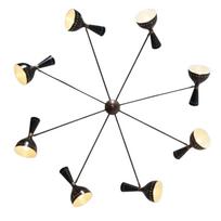 Diabolo 8 šakų sietynas Stilnovo stiliaus Modernus Vidurio amžiaus 1950 Italija