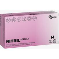Espeon Nitril Sparkle Pearlescent Pink nitrilinės pirštinės (be pudros) dydis M 2x50 vnt.