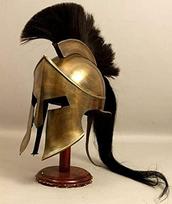 300 Movie Great King Leonidas Spartan Helmet Fully Metal Medieval Replica Wearable Helmet~ Solid Steel with Inner Leather Liner Helmet brown