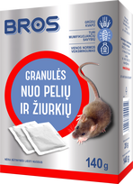 Granulės nuo pelių ir žiurkių BROS, 140g