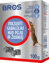 Gabalėliai nuo pelių ir žiurkių BROS, 100g