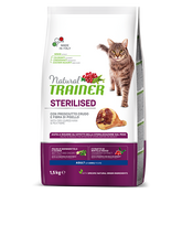 NATURAL TRAINER Cat adult Sterilised HAM su vytintu kumpiu 1.5kg, 924914