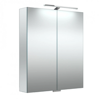 Veidrodinė spintelė su dvigubo veidrodžio durelėmis Raguvos Baldai 2102300, LED apšvietimu, IP44, 60 cm