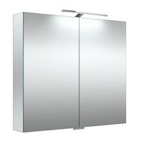 Veidrodinė spintelė su dvigubo veidrodžio durelėmis Raguvos Baldai 2102500, LED apšvietimu, IP44, 80 cm