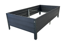 GPPS pakelta lysvė KLASIKA Woodlook, naujas dizainas, antracito sp., 150 x 75 x 30 cm