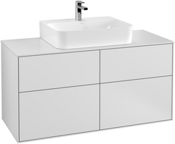 Spintelė praustuvui Villeroy & Boch Finion 120 cm, balta matinė F13100MT