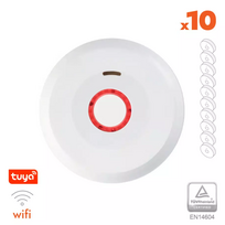 Dūmų detektorius XP-750W su WIFI, integruota 10 metų baterija 3V (10 vnt.), 300936