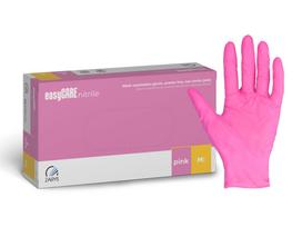 Rožinės vienkartinės pirštinės EasyCare nitrilas M