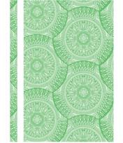 Plastikinis segtuvėlis dekoruotu viršeliu KALEIDOSCOPE, Optima, A4+, žalios sp.