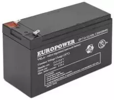 AKUMULIATORIUS 12V 7.2AH VRLA/EP7.2-12 T2 EUROPOWER EMU