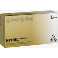 Espeon Nitril Sparkle Pearlescent Gold nitrilinės pirštinės (be pudros) dydis S 2x50 vnt.
