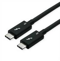 USB kabelis Roline USB-C - USB-C 0,5 m juodas (11.02.9110)