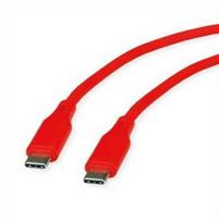 USB kabelis Roline USB-C - USB-C 1 m raudonas (11.02.9121)