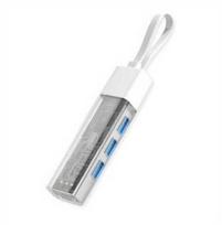 USB šakotuvas Roline ROLINE USB 3.2 Gen 1 koncentratorius, 4 prievadai, pagrindinio kompiuterio A+C tipo jungties kabelis