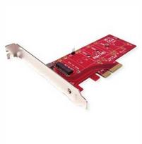 ROLINE PCIe 4.0 x4 3.3V5A pagrindinio kompiuterio adapteris, skirtas PCIe-NVMe M.2 110 mm SSD diskams