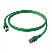 Easylan Tinklo kabelis EasyLan DualBoot PushPull Cat.6A (EA klasė), S/FTP, RJ45 / RJ45, žalias, 0,5 m