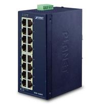 Planet IP30 Industrial 16-Port 10/100TX Ethernet Switch