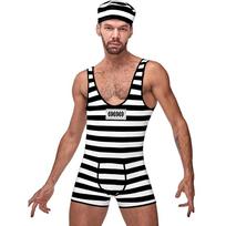 Male Power Male Power Hard Time S/M Themed One-Piece Costume with Cap