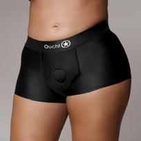 Ouch! by Shots Satisfyer Strap-on Boxer XL/XXL Black - Rechargeable Vibrating System