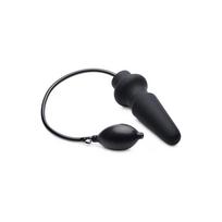 XR Brands XR Brands Ass-Pand Large Inflatable Silicone Plug Black 15 cm