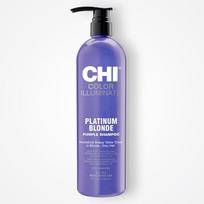 CHI Spalvą išryškinantis šampūnas šviesiems plaukams Ionic Color Illuminate Platinum Blonde shampoo 739ml