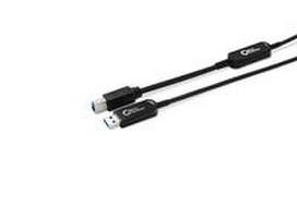 Kabelis USB MicroConnect USB-A - USB-B 20 m Juodas (Premium Optic USB Cable 3.2)