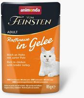 Animoda ANIMONDA Vom Feinsten Adult Raffinesse želė, turtinga vištiena su kalakutiene - šlapias maistas katėms - 85g