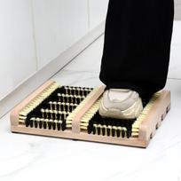 Shoe Polisher Boot Brush Sturdy Wooden Home Foot Scrubber Tool for Snowshoes Courtyard