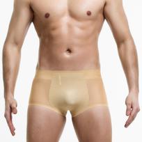 Men's Fake Butt Lifter Panties Boxer Buttocks Artifact Thickened Sponge Pad Breathable Buttocks Shorts L