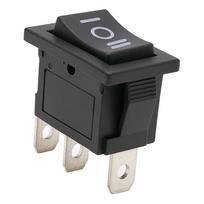 Momentinis svirtinis jungiklis - monostabilus KCD1- 21x15mm (ĮJUNGTA)-IŠJUNGTA-(ĮJUNGTA) 250V - 3 kontaktų