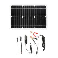 18W 12V Saulės baterijų rinkinys Autonominis Monokristalinis modulis su saulės įkrovimo valdikliu SAE jungtis Dual-USB without Comtroller juoda