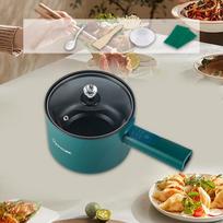 Elektrinis puodas 1,8 l Keptuvė makaronams, kepsniui, avižinei košei, ramenui, kiaušiniams green with steamer
