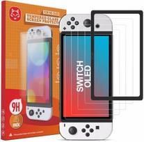 Nintendo Switch OLED grūdinto stiklo ekrano apsauga 4vnt