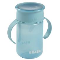Neišsiliejantis mokomasis puodelis Beaba, mėlynas, 360 ml, 12m+