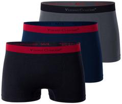 Vyriški besiūliai apatiniai su mikrofibros pluoštu Vincent Creation 1004, 3 vnt., L-XL