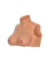 Tikroviškos silikoninės krūtys Hidden Desire Crop Top DCup, smėlio spalvos